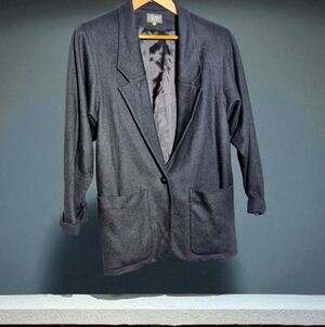 Vintage KGR Sz S Elegant Black Women's Blazer 100% Wool